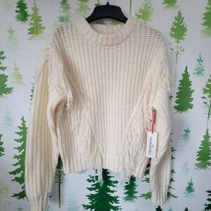 New Freshman 1996 Fluffy Knit Fringe Sweater.